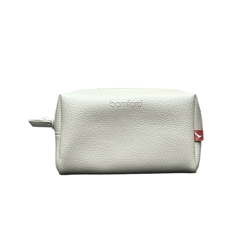 Sealed Cathay Pacific Business Class Grey White Amenity Leather Pouch by Bamford